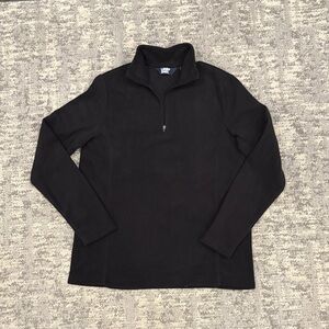 Lands' End Black Zip-Up Sweater
